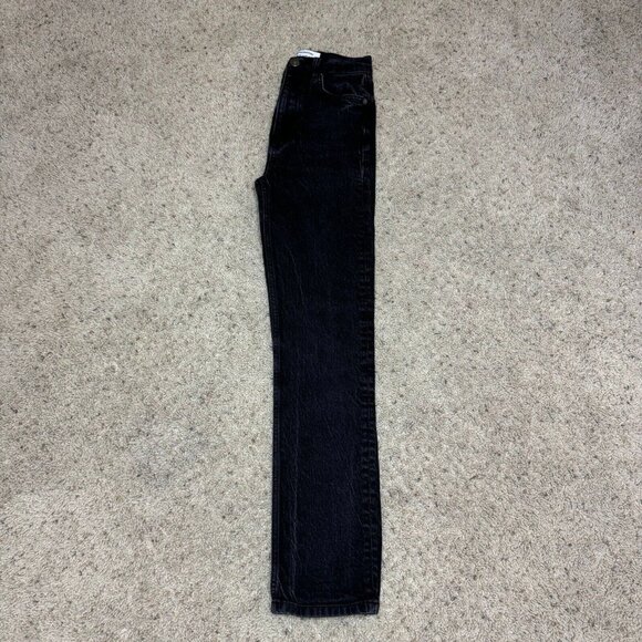 Reformation Jeans Womens Charcoal Black Cynthia High Rise Straight Classic Sz 24 - Picture 6 of 8